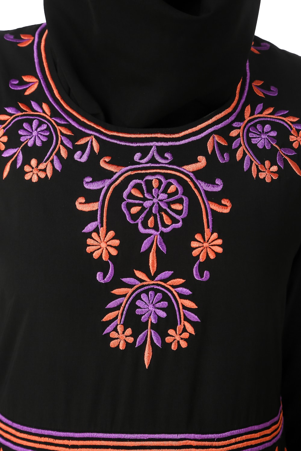Exquisite Floral Hand Embroidered Anarkali Abaya Dress for Women - Elegant Islamic Modest Wear for Eid, Wedding & Special Occasions