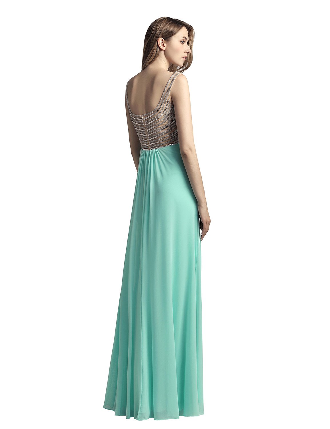 Sarahbridal Luxury Beaded Sequin Evening Gown - Elegant Women's Formal Prom Dress with Tulle Applique & Embroidery | Perfect for 2024 Homecoming, Black Tie Events & Wedding Guest Attire