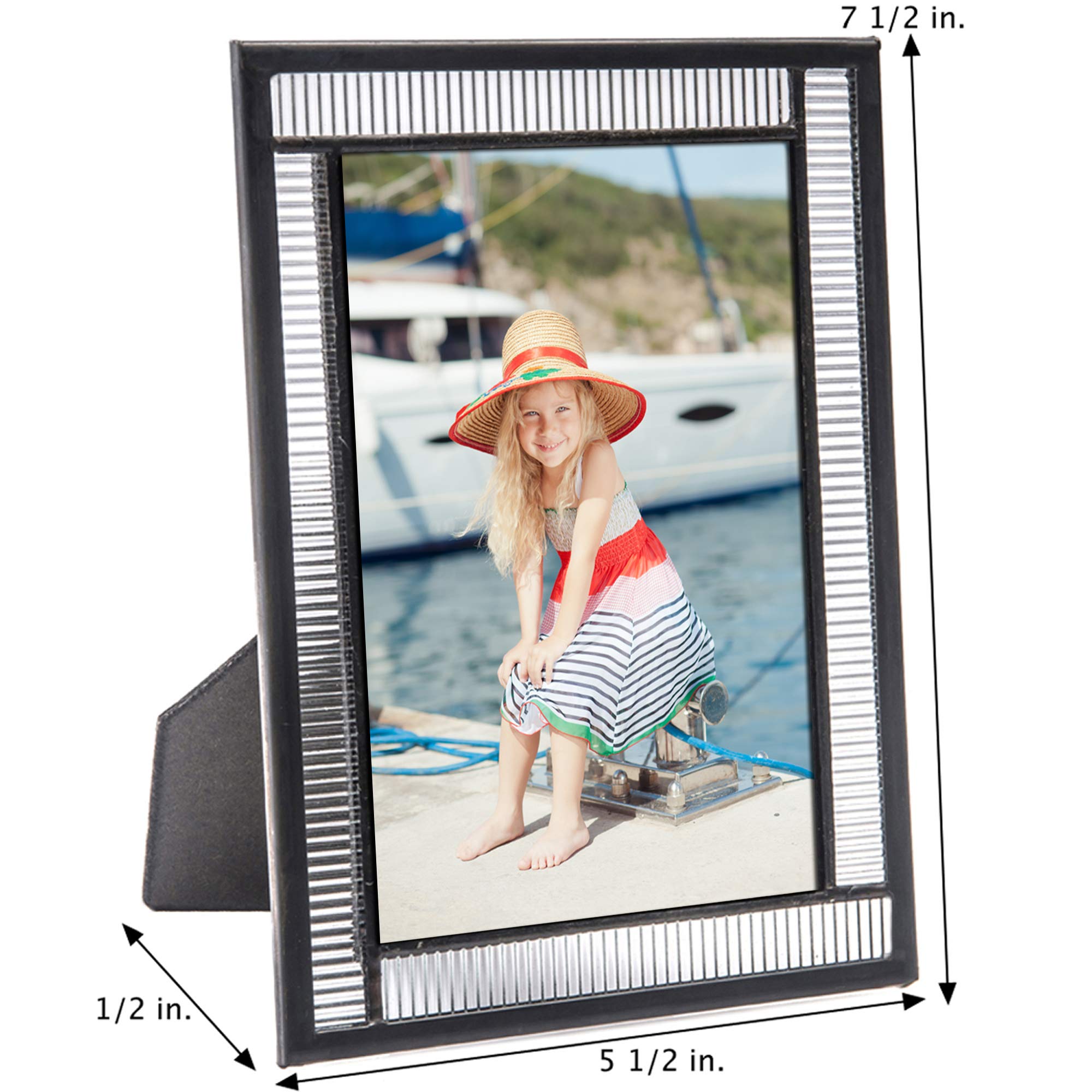 4x6 Clear Glass Photo Frame - Vertical/Horizontal for Home & Office Decor - Wedding, Graduation Gift