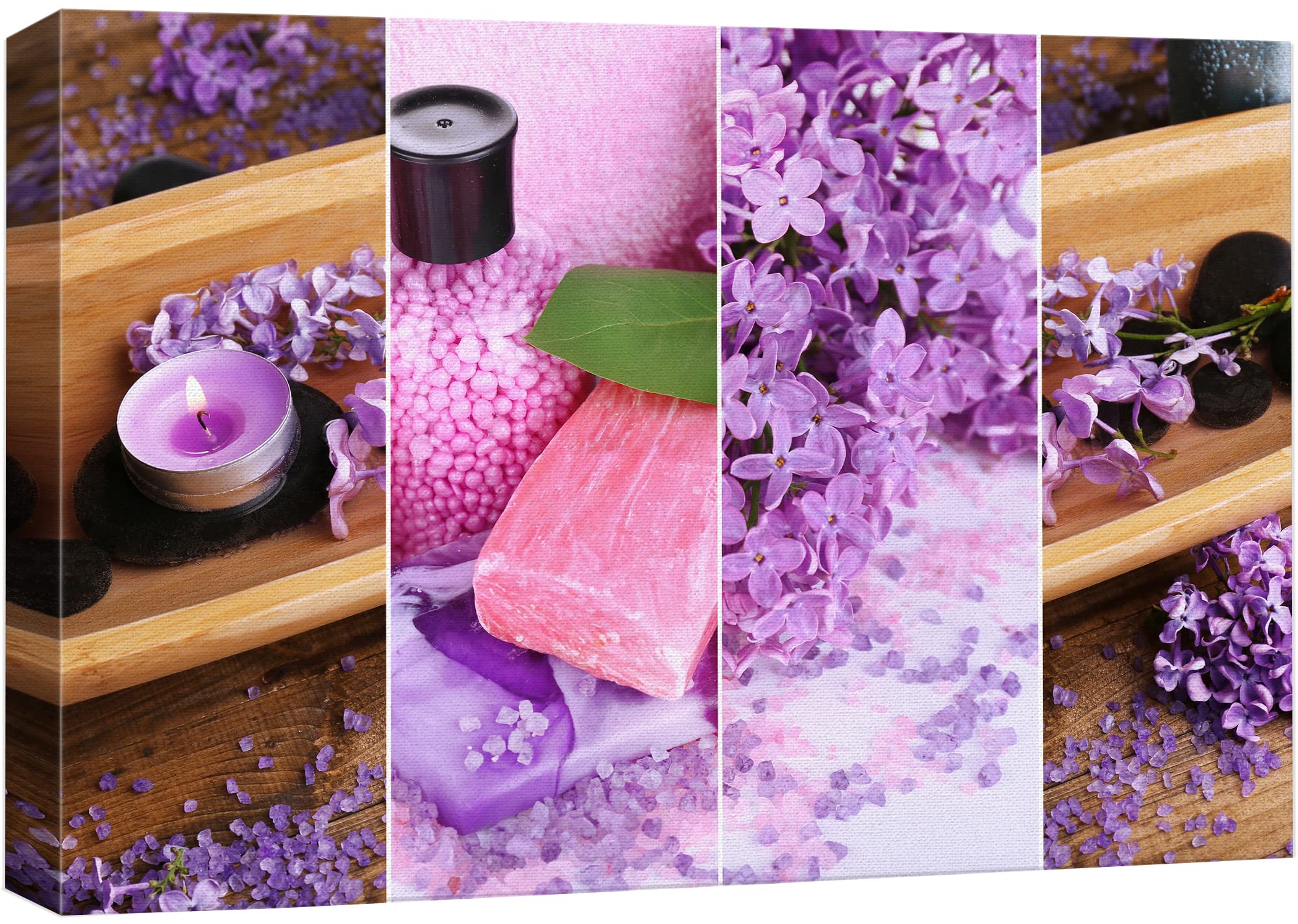 Lavender Flower Blossoms Canvas Wall Art Print - 32x48 Inch Nature Photography for Living Room, Bedroom & Office Decor - Perfect for Spa, Yoga Studio & Zen Meditation Spaces