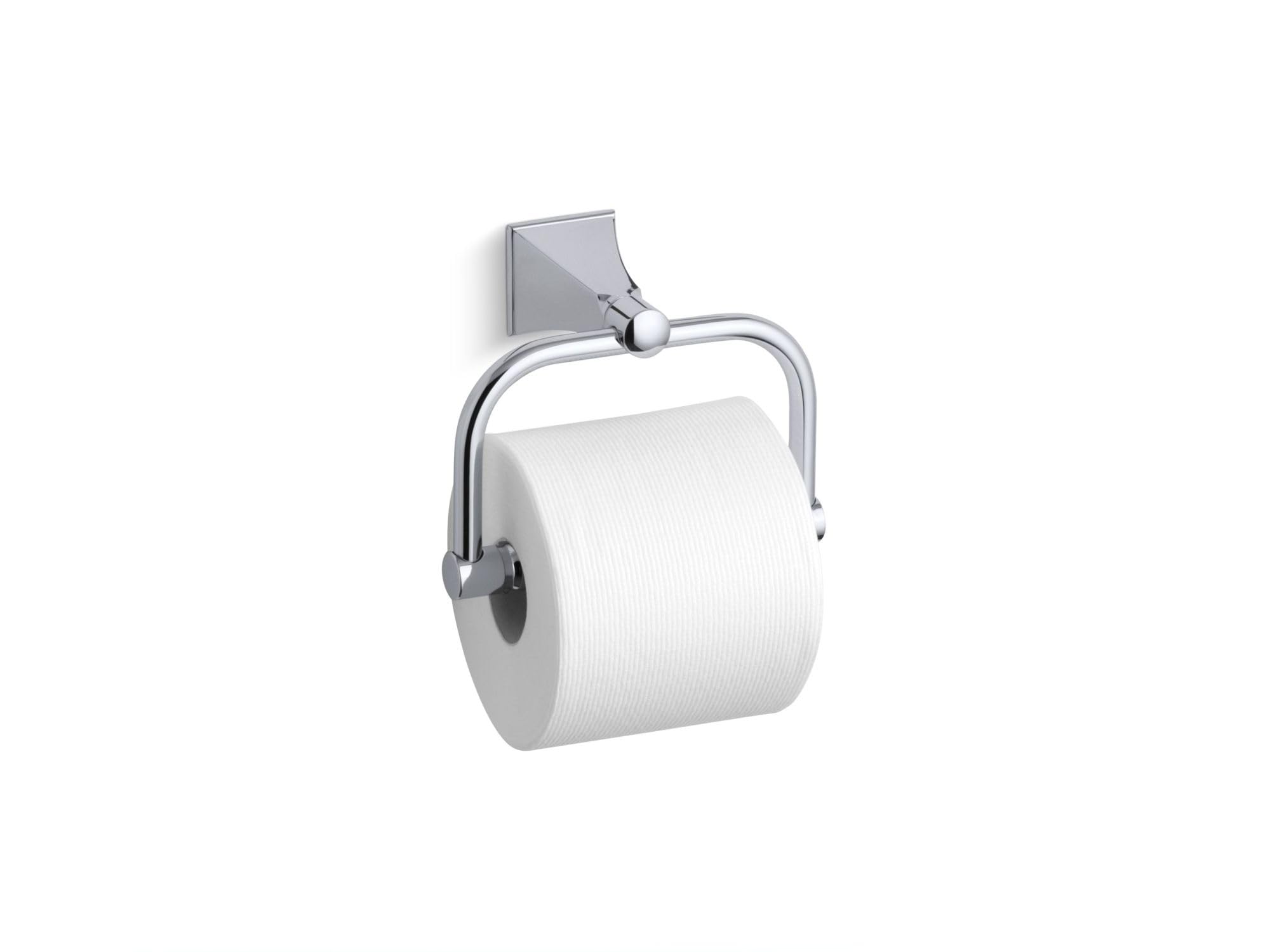 KOHLER Memoirs Stately Toilet Paper Holder - Brushed Nickel Bathroom Tissue Roll Dispenser - Elegant Bathroom Accessory for Home, Hotel & Office Use