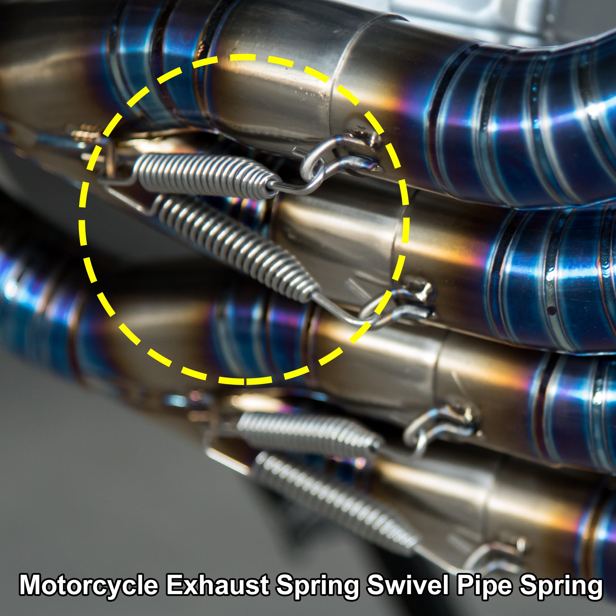 X AUTOHAUX 2-Pack Universal Motorcycle Exhaust Pipe Springs - 80mm (3.15