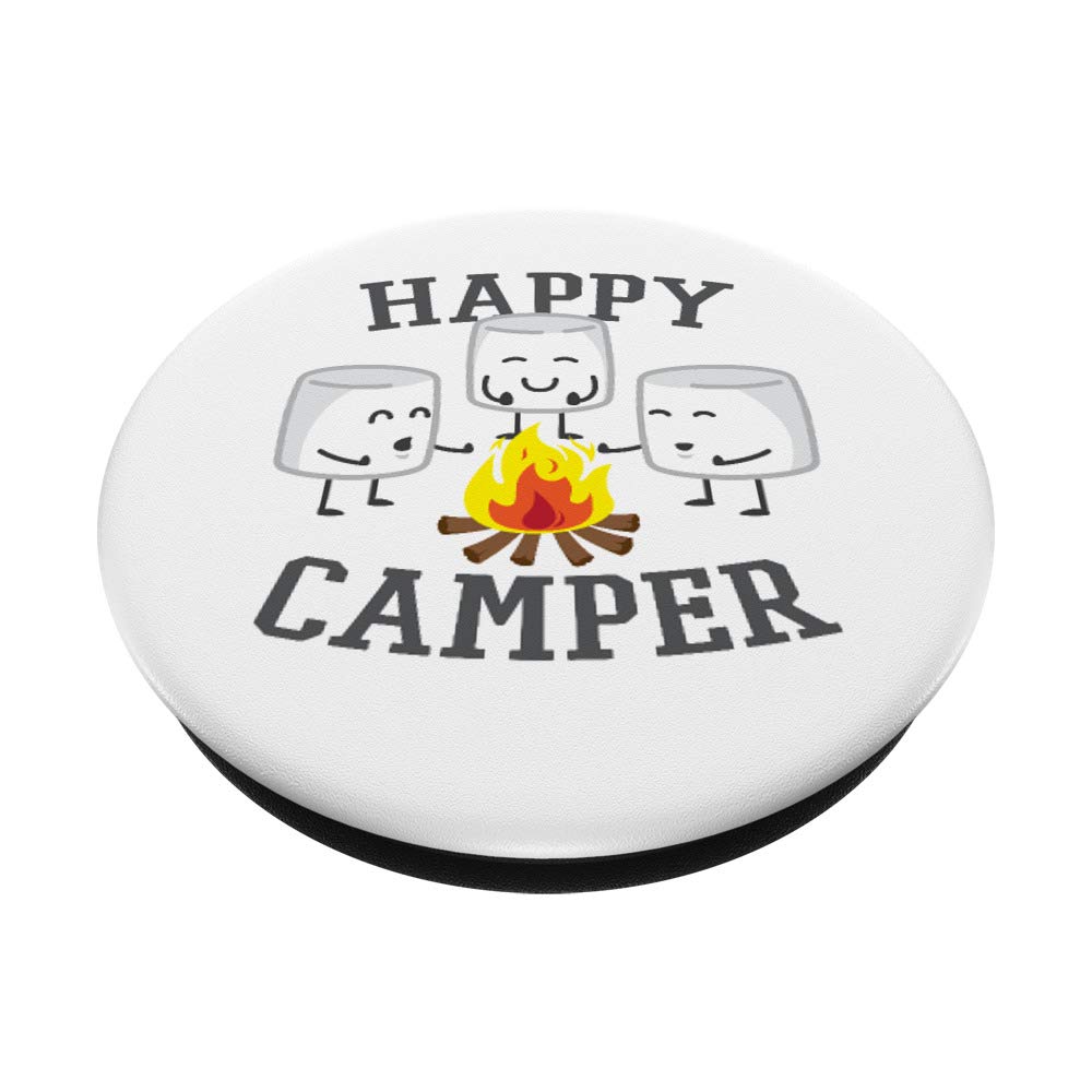 Happy Camper Marshmallows PopSockets - Swappable PopGrip for Phone & Tablet - Perfect for Camping, Travel & Outdoor Adventures