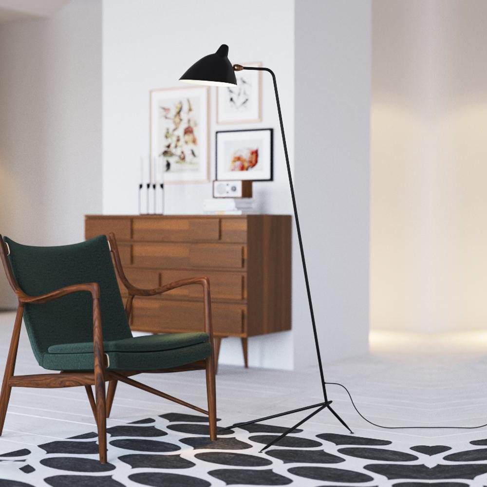 Serge Mouille Modern Floor Lamp - Adjustable Mid-Century Design for Living Room, Bedroom & Office - Perfect for Reading, Relaxing & Home Decor