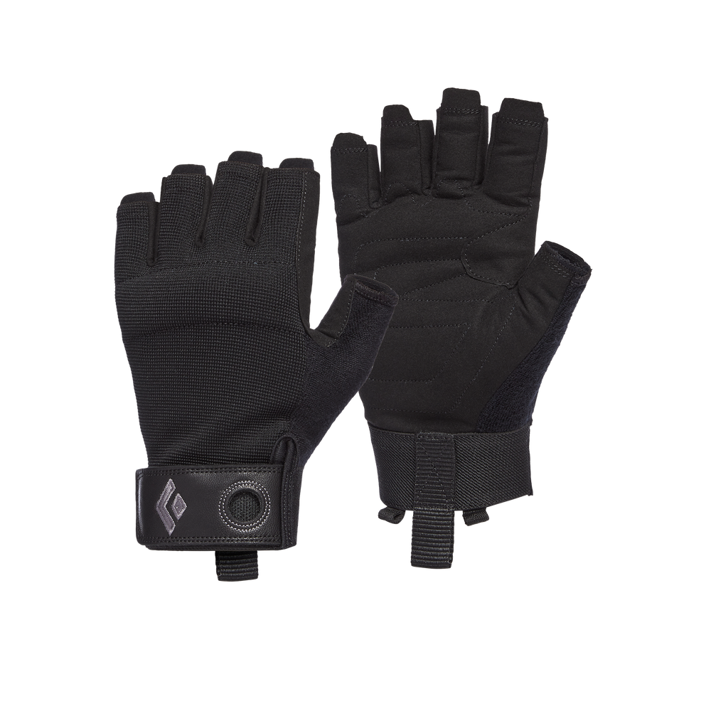 Black Diamond Crag Half Finger Gloves - Lightweight Climbing Gloves for Men & Women - Durable Outdoor Gear for Rock Climbing, Hiking & Bouldering