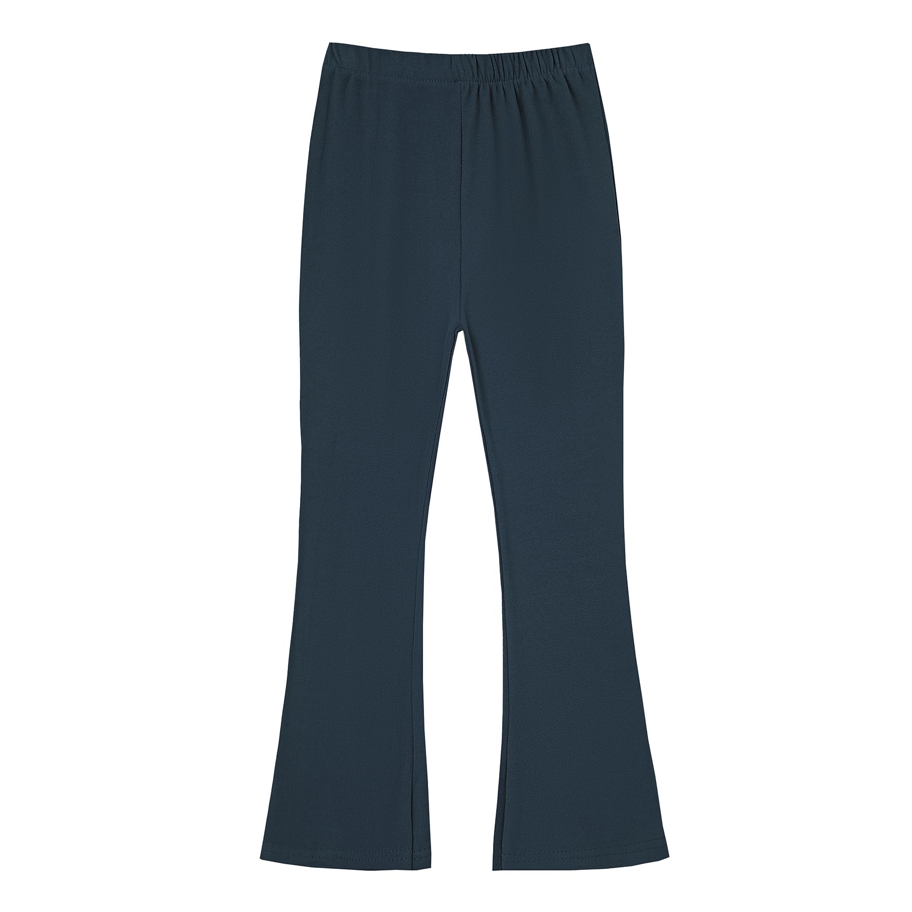 Girls' Fleece-Lined Flare Leggings - Warm Black Bell Bottom Pants for Toddlers | Playtime, School & Winter Outfits