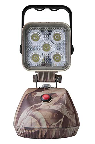 Premium Gladiator Ecco LED Work Light - 5 Bright LEDs, Rechargeable Battery, Wall Charger Included (Camo Square Design) - Replacement for EW2461CA-NA/EW2461CR-NA - Perfect for Garage, Workshop, Construction Sites & Emergency Lighting