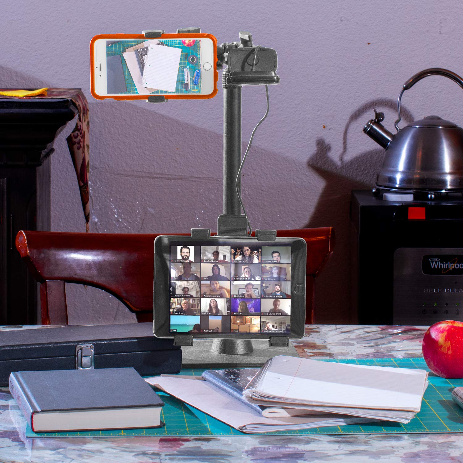 iBOLT Stream-Cast Creator Custom Mount Kit - 60+ Variations for iPhone 11 Pro & Samsung Galaxy S10/Note 20 - Perfect for Live Streaming, Tutorial Videos, Photography - Ideal for Crafters, Bakers & Artists - Home Studio & Content Creation Setup