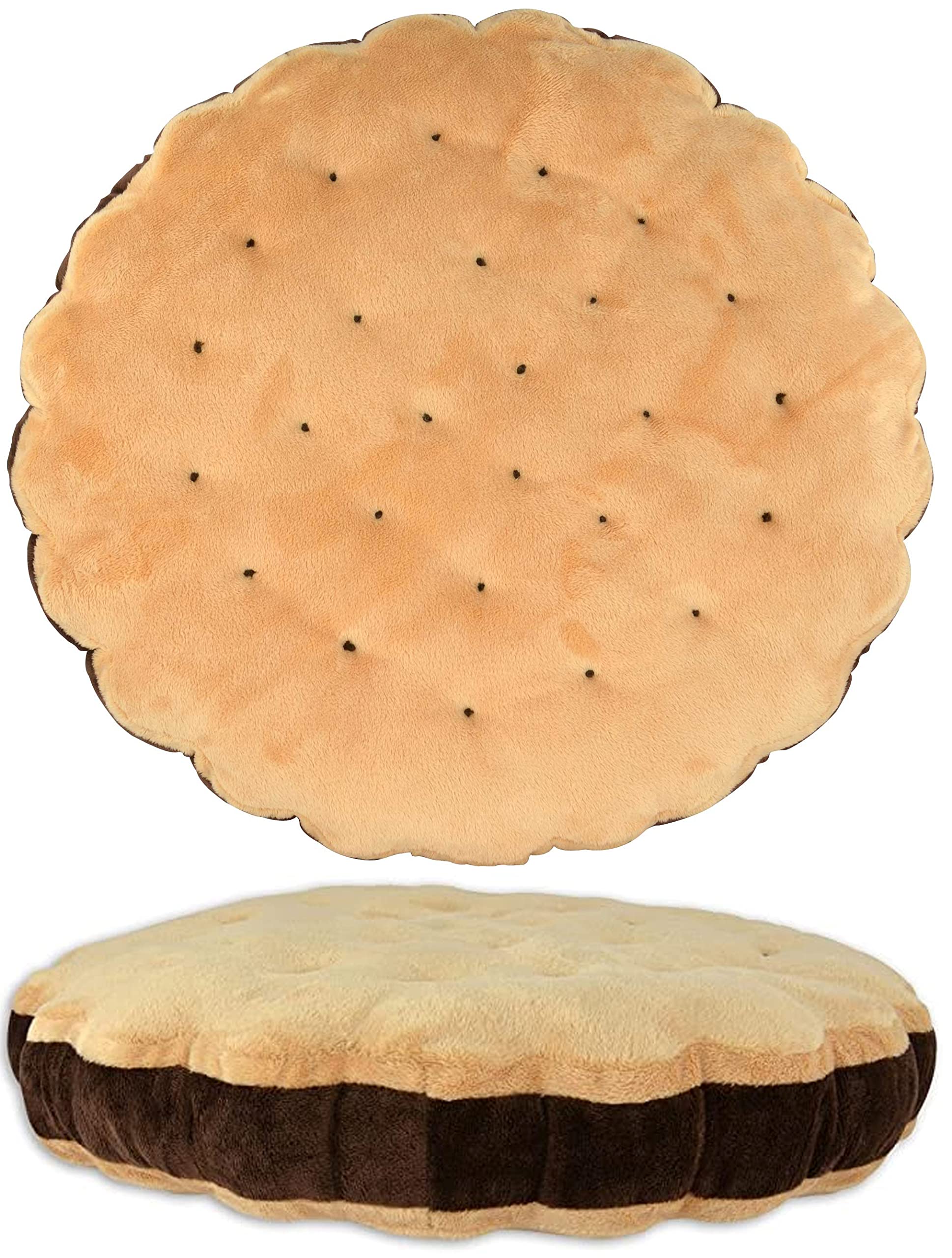 Delicious Chocolate Cookie Pillow - Soft & Comfortable Plush Cushion for Home Decor, Bedroom, and Living Room - Perfect Gift for Cookie Lovers & Cozy Relaxation