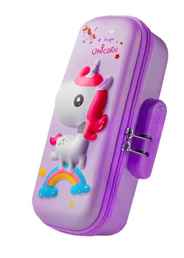 Unicorn Password Lock Pouch Purple