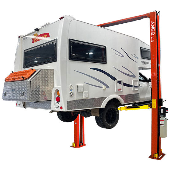 AMGO OH 12 Two Post Hydraulic Lift 9000 lbs Capacity - Professional Auto Repair Shop Equipment for Car Lifting & Maintenance - Perfect for Mechanics, Garages & DIY Enthusiasts