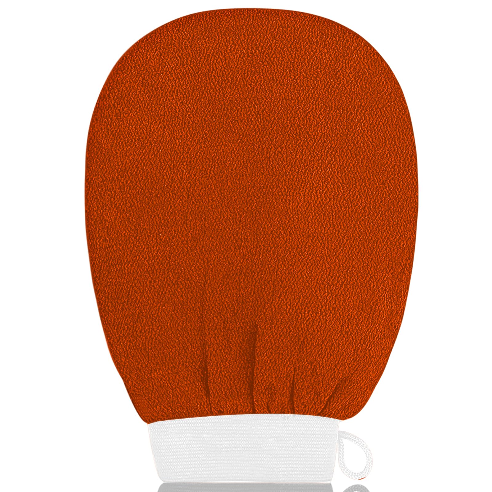 Deep Exfoliating Glove for Shower - Premium Body Scrubber Mitt to Remove Dead Skin, Self-Tan & Keratosis Pilaris - Gentle Exfoliator for Smooth Skin - Perfect for Pre-Tan Prep & Dry Skin Care (Orange) - Ideal for Spa Days & At-Home Skincare Routine