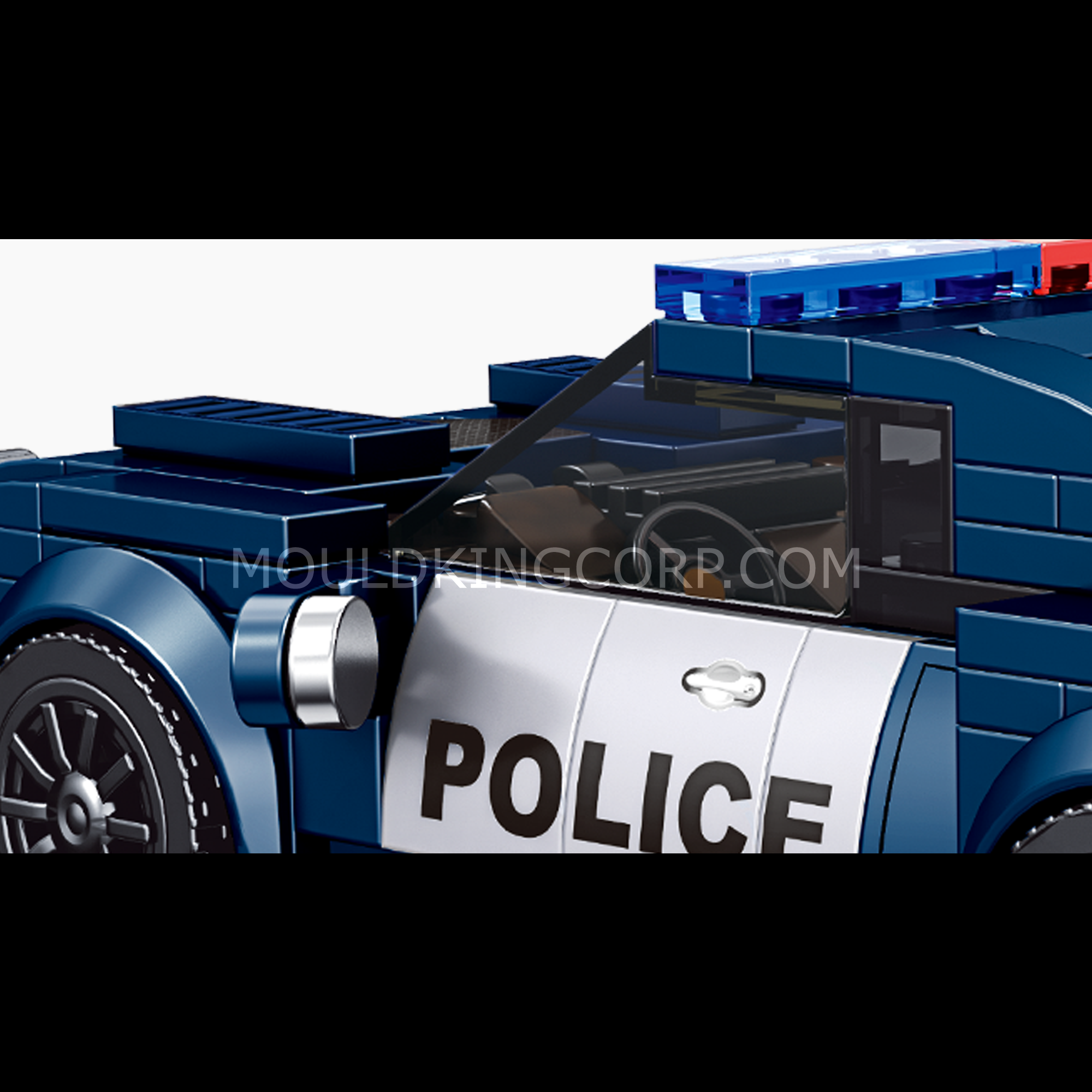 Mould King 27002 The Barricade Police Mini Sports Car Building Set - 356 PCS STEM Toy for Kids & Adults | Perfect for Creative Play, Gift Giving & Collector Display