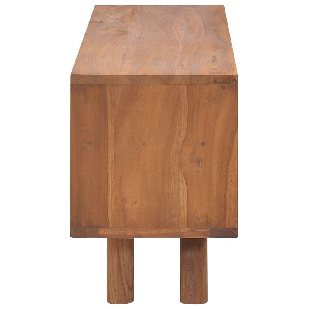 Mid-Century Modern TV Stand with 1 Shelf & 3 Drawers - Rustic Brown Wood Entertainment Center for Living Room | Perfect for 55-75 Inch TVs, Home Theater Setup & Living Room Organization