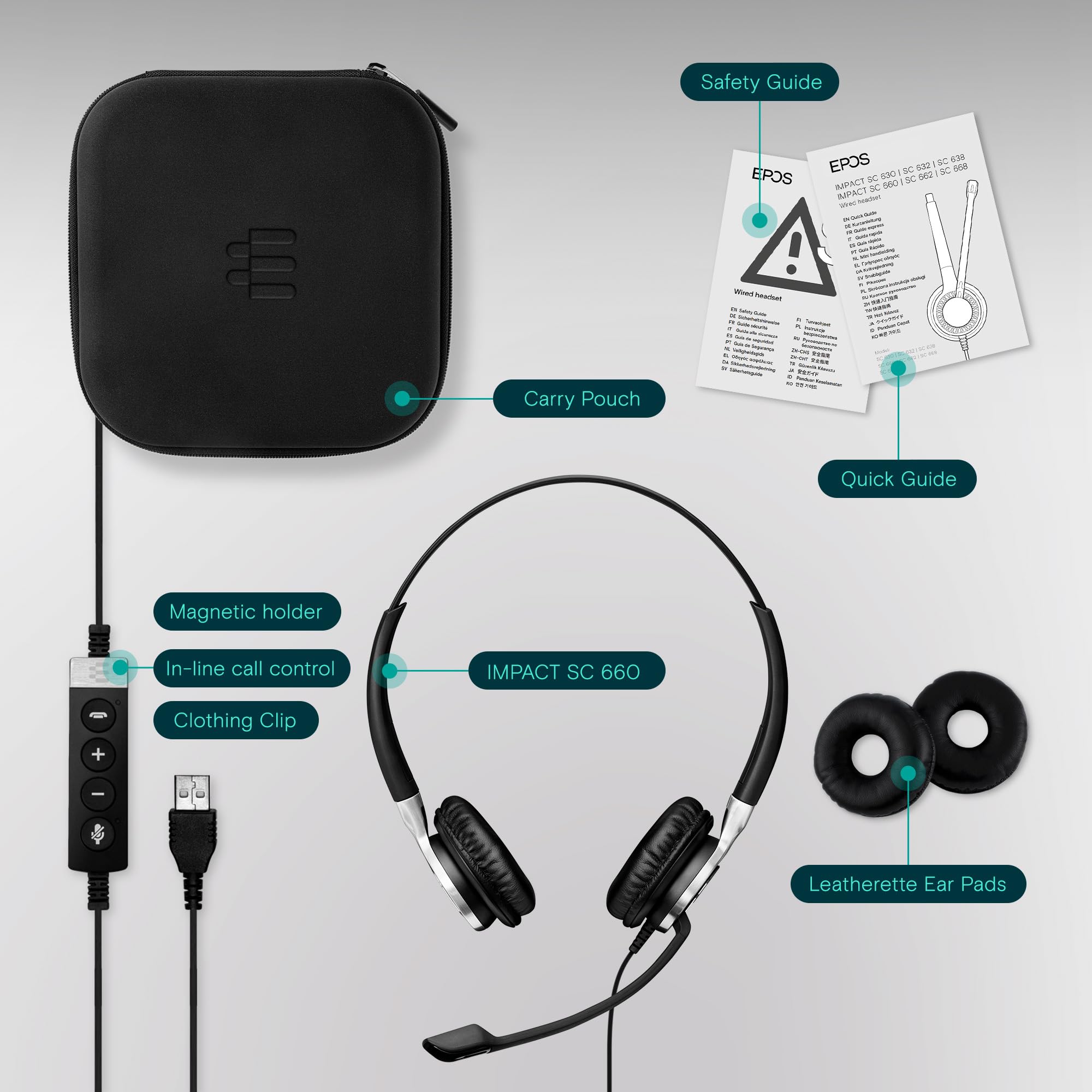 Sennheiser SC 665 USB Business Headset (507257) - UC Optimized, Skype Certified, Noise-Canceling Mic for PC, Mobile, Tablet - Perfect for Remote Work, Call Centers & Online Meetings (Black)