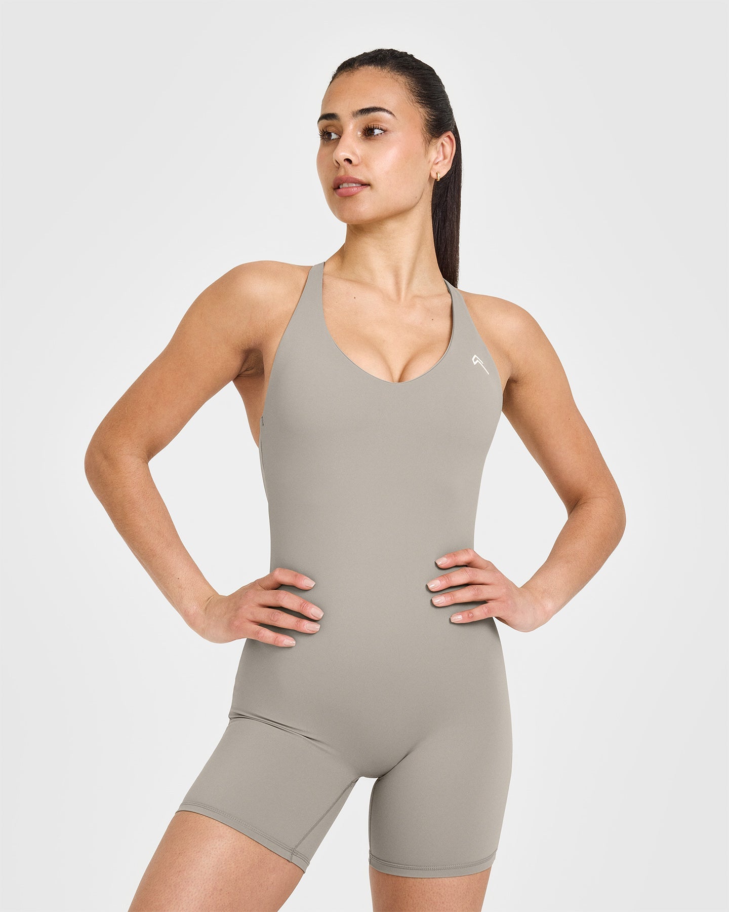 Unified Scoop Back All-In-One 6 | Warm Sand Color | Comfortable Women's Tank Top for Yoga, Gym & Casual Wear