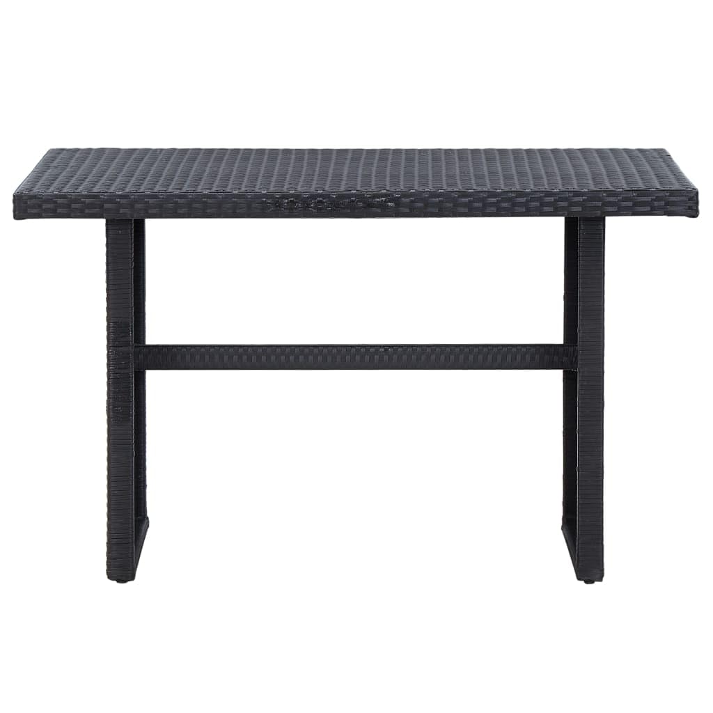 vidaXL 3-Piece Patio Lounge Set - Outdoor Garden Furniture with Cushions, Black Poly Rattan Sectional Sofa Bench | Perfect for Backyard, Poolside & Patio Relaxation