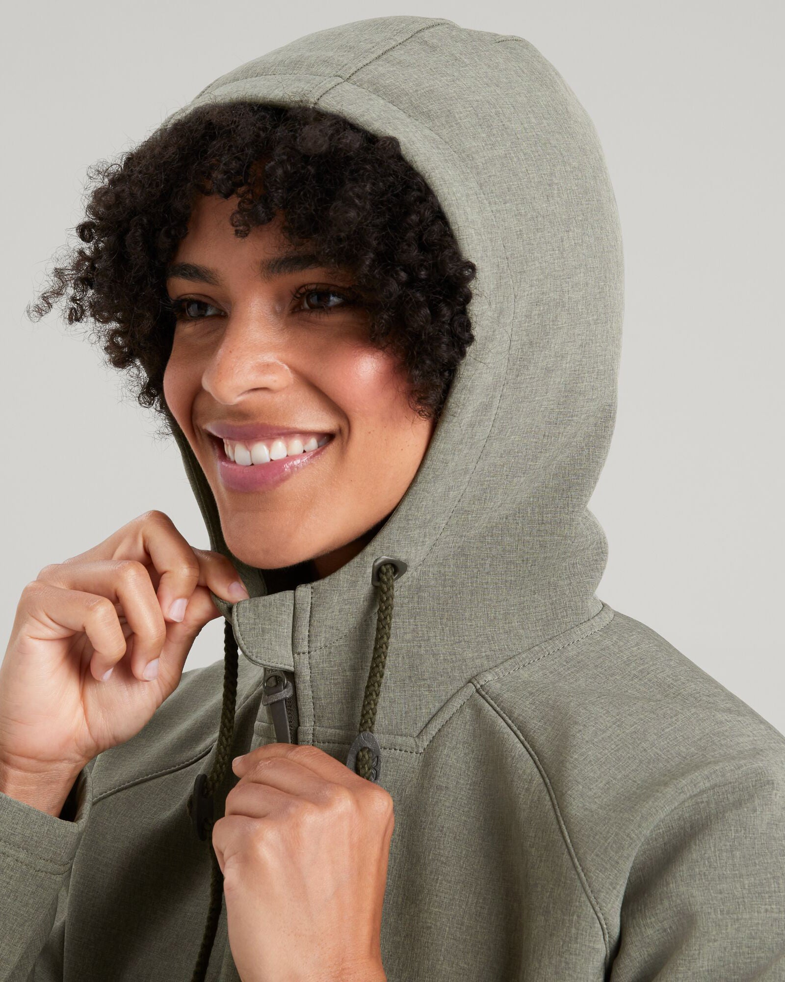 Malazan Women's Softshell Jacket - Lightweight Waterproof Windbreaker with Fleece Lining (Beech Marle) for Hiking, Camping & Outdoor Activities