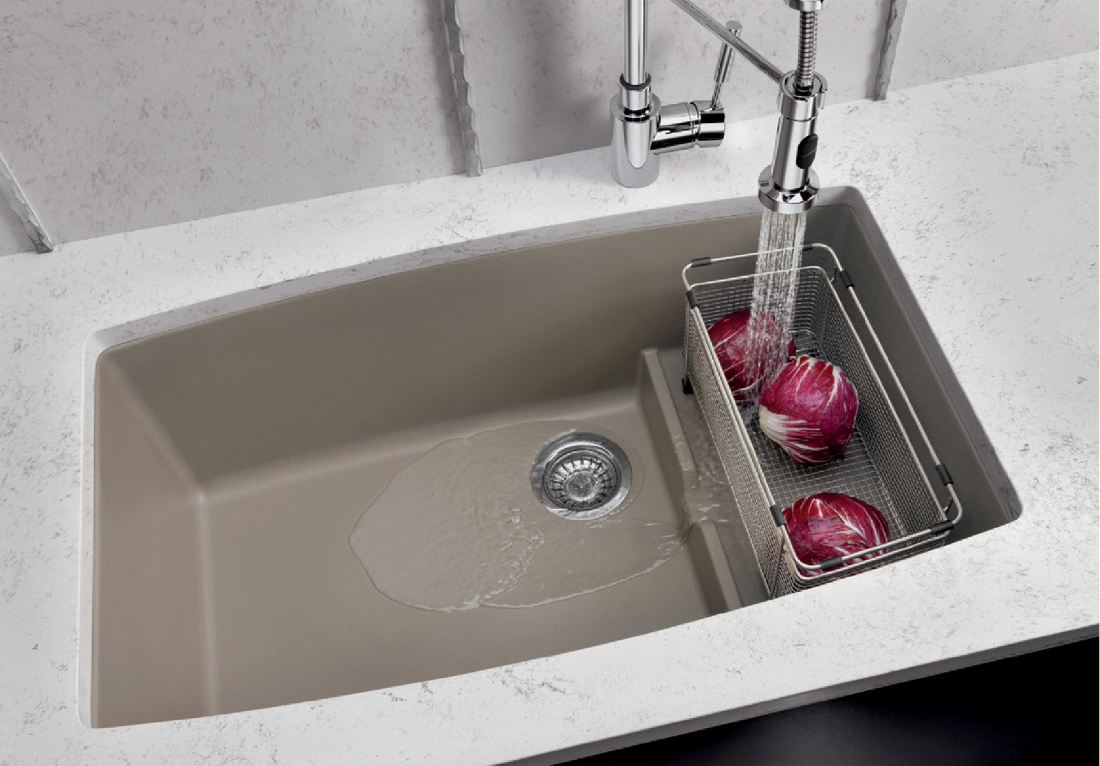 Blanco Performa Cascade Single Bowl SILGRANIT Kitchen Sink - Durable Stain-Resistant Undermount Sink for Modern Kitchens | Perfect for Food Prep, Dishwashing & Entertaining