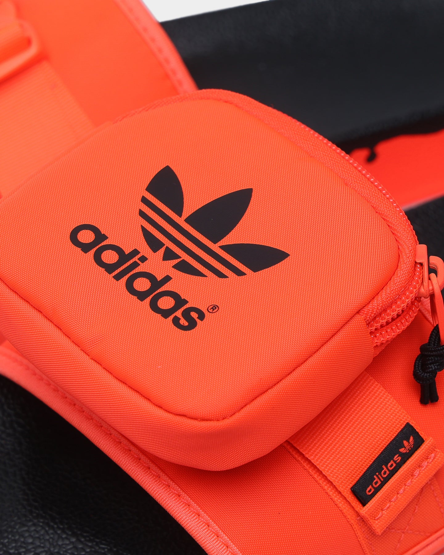 Adidas Pouchylette Slides for Men - Solar Red/Core Black Comfortable Summer Sandals | Perfect for Beach, Pool & Casual Wear