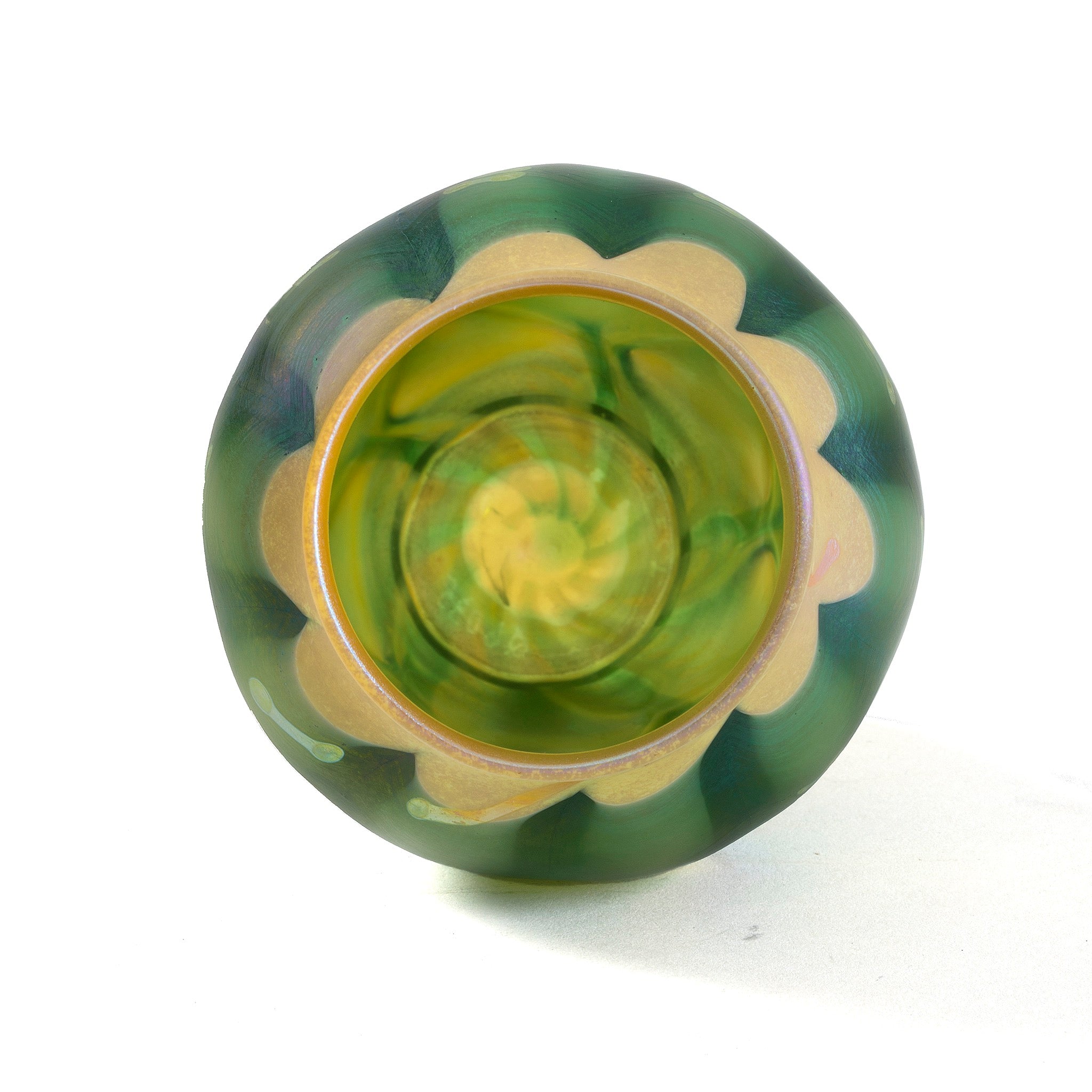 Tiffany Studios New York Favrile Glass Vase - Handcrafted Art Nouveau Decor for Home & Office - Perfect for Floral Arrangements, Centerpieces & Luxury Gifts