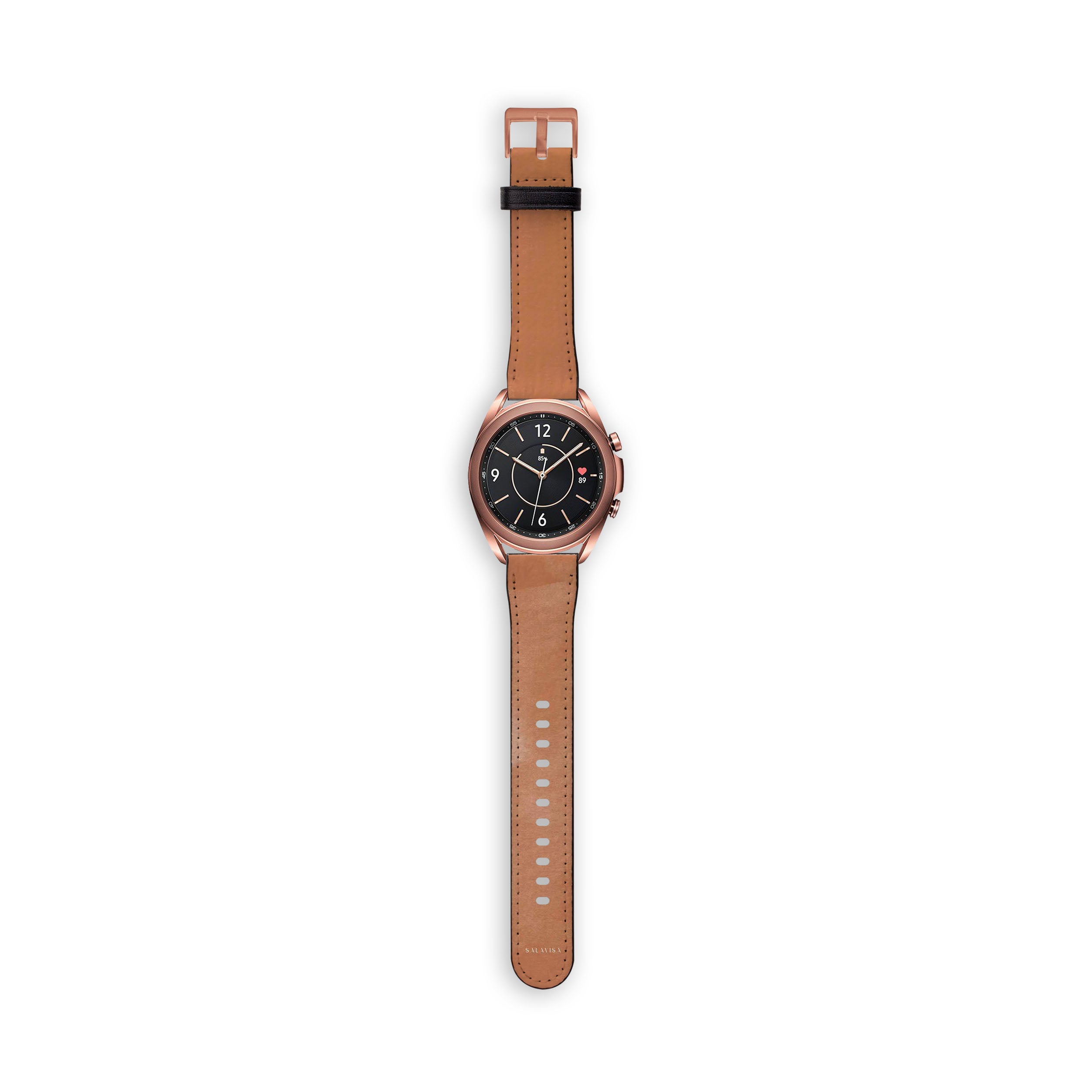 Stylish Peach Watercolor Galaxy Watch Band - Soft Silicone Replacement Strap for Samsung Galaxy Watch 4/5/6, Perfect for Workouts, Running & Everyday Wear