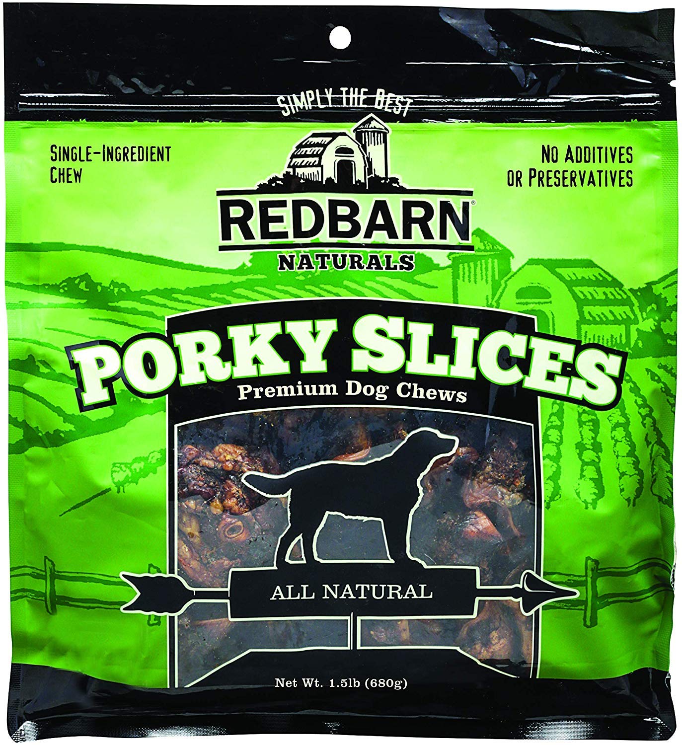 Redbarn Porky Slices Dog Treats - 1.5lbs (8 Bags) | Natural, Grain-Free & High Protein | Perfect for Training, Rewards & Dental Health