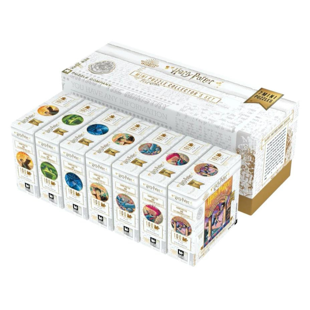 Harry Potter Mini Puzzle Collection Set - 7 Unique 100-Piece Jigsaw Puzzles for Kids & Adults | Perfect for Family Game Night, Birthday Gifts & Harry Potter Fans
