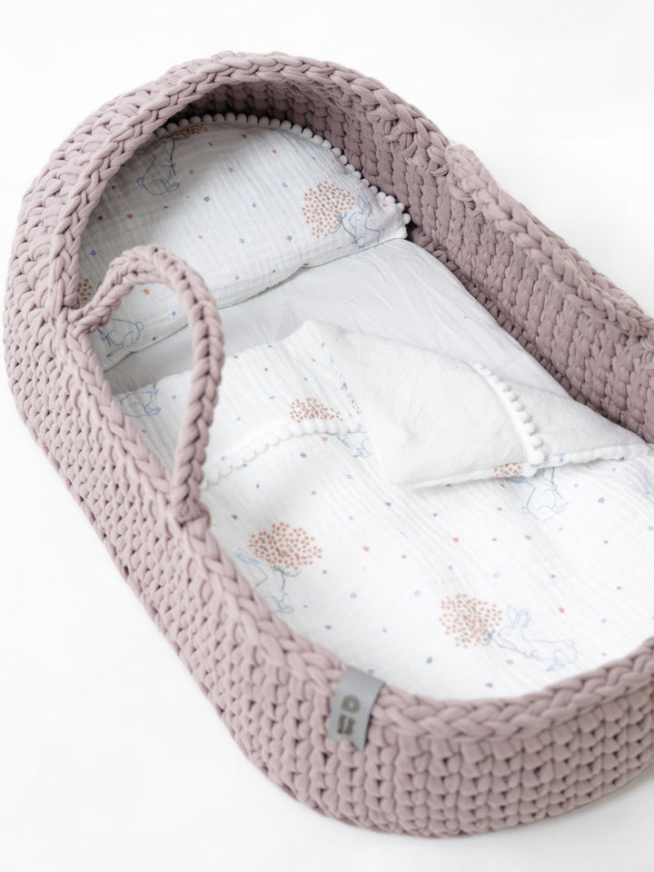 Anzy Home Doll Cradle with Round Hood and Stand - Perfect for Baby Doll Play, Nursery Decor, and Pretend Play for Kids