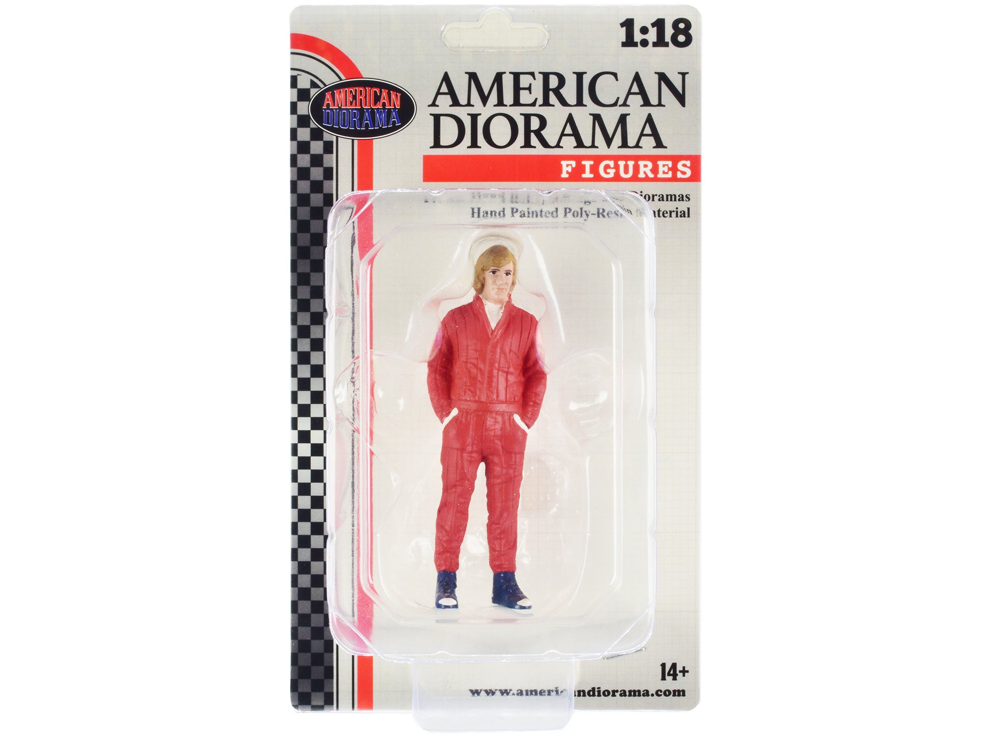 1/18 Scale 1970s Racing Legends Figure A by American Diorama - Perfect for Collectors & Model Car Enthusiasts - Display for Home, Office, or Racing Memorabilia Collections
