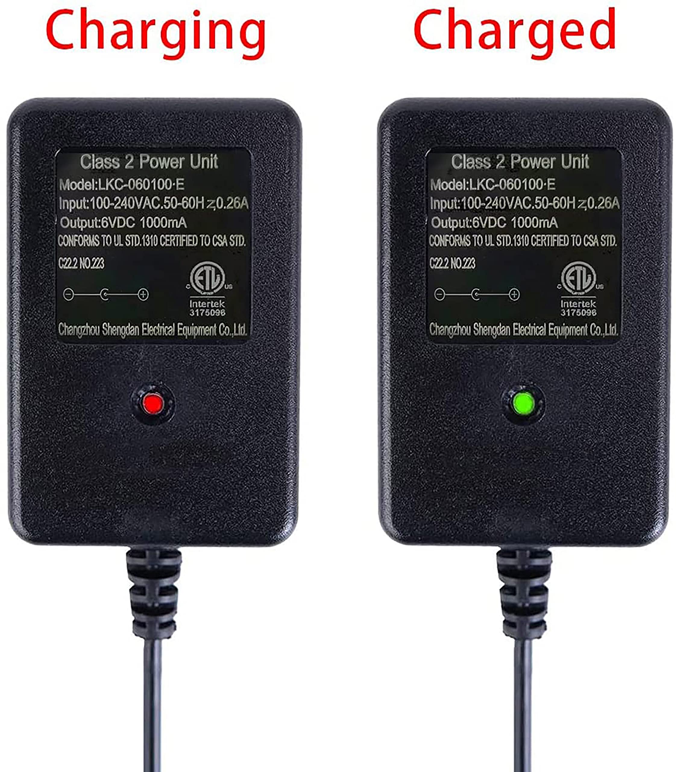 6V Battery Charger for Kids Ride-On Toys - Universal 6V Charger Compatible with Kidzone, Flybar, Bumper Cars & Best Choice Products SUV - Fast Charging & Safe Power Supply - Perfect for Indoor/Outdoor Electric Toy Vehicles