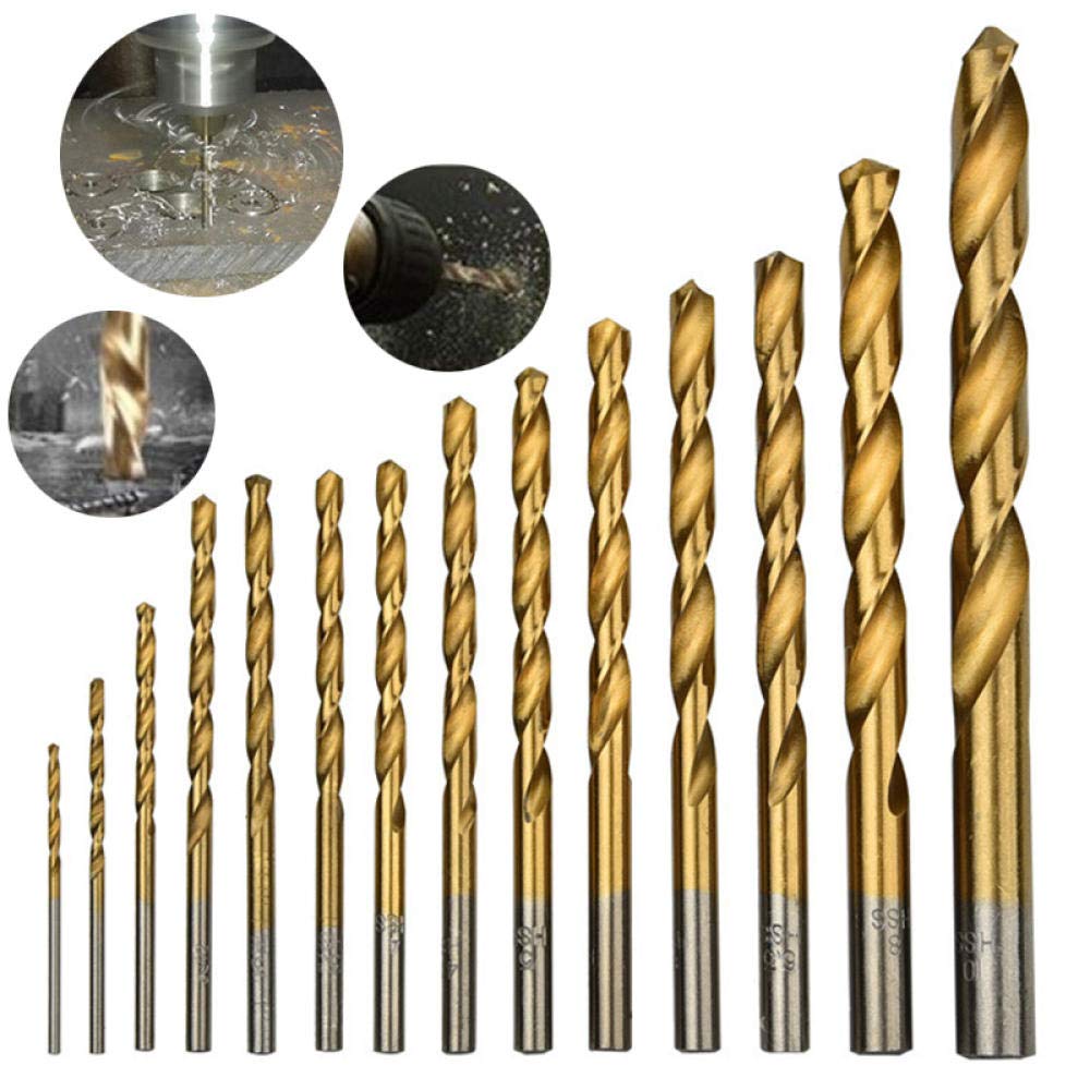 99pcs HSS Titanium Coated Drill Bit Set - High Speed Steel Twist Drill Bits for Wood, Metal, Plastic (1.5mm-10mm) | Perfect for DIY Projects, Home Repair & Professional Metalworking