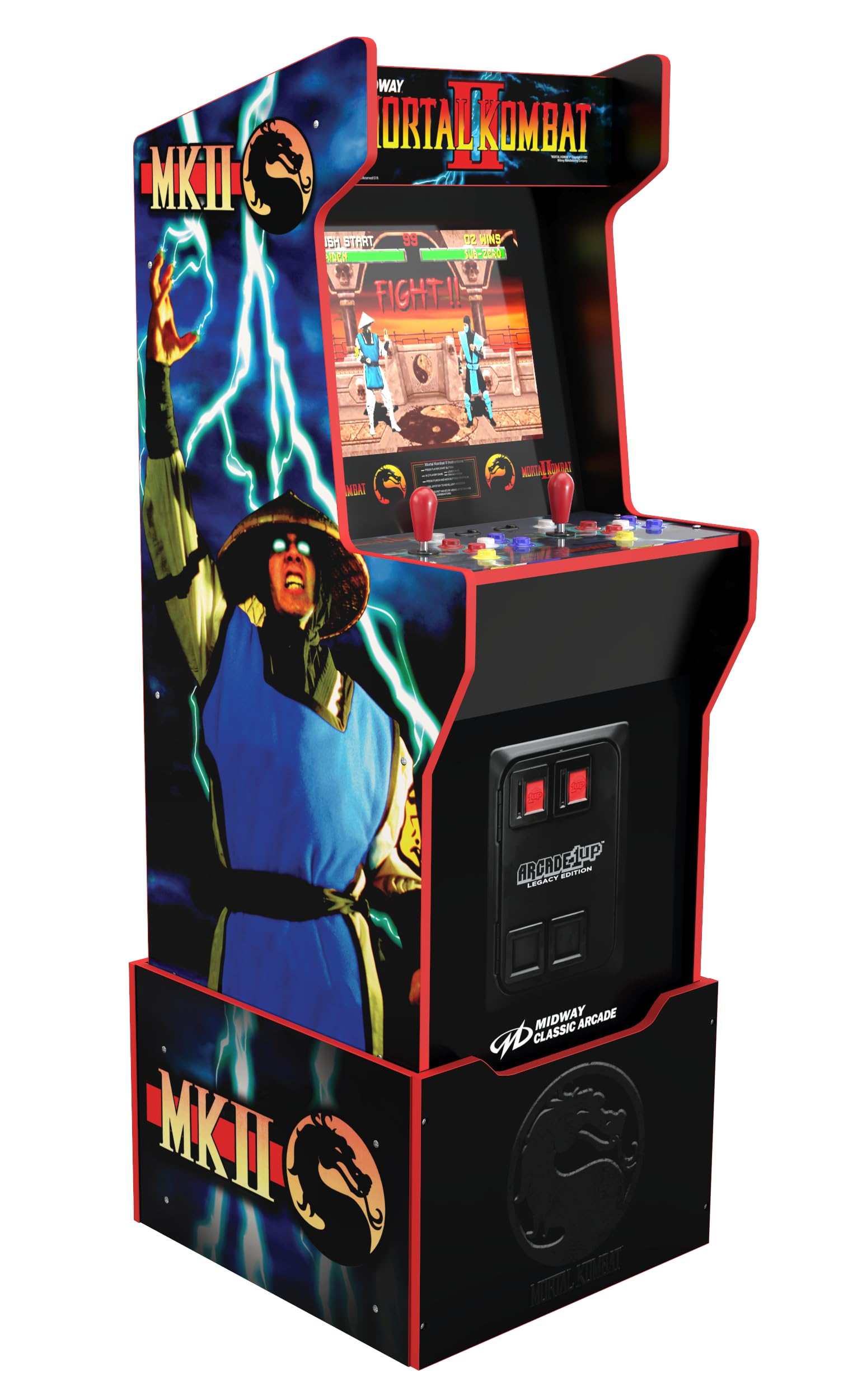 Arcade1UP Midway Legacy 12-in-1 Arcade Machine with Riser - Classic Retro Gaming Cabinet for Home, Office & Game Room Entertainment