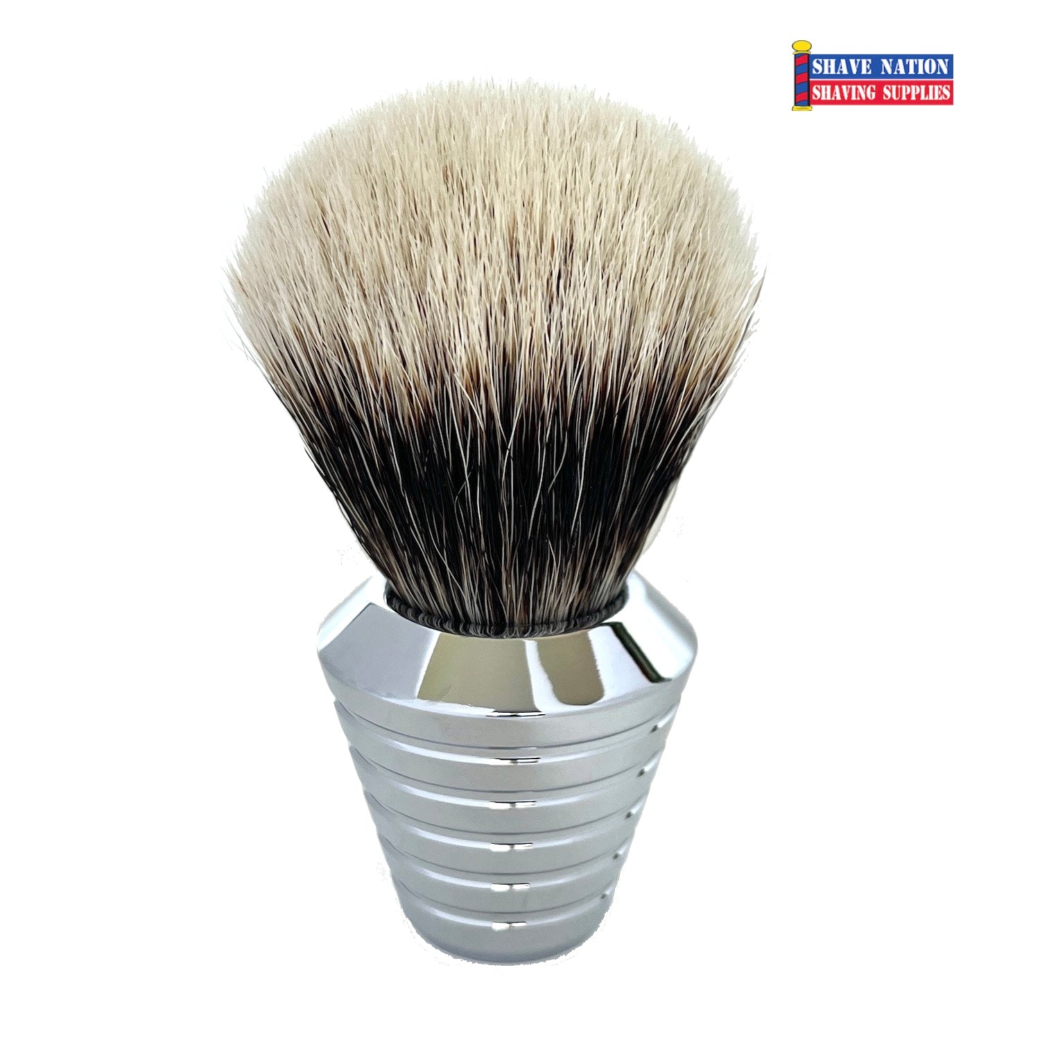 Premium Badger Hair Shaving Brush with Chrome Handle - Ideal for Wet Shaving & Grooming Routine - Perfect Gift for Men