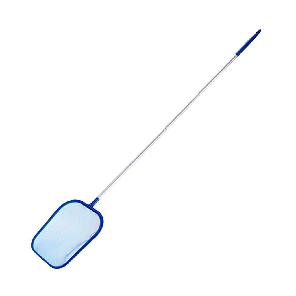 Pool Landing Net with Aluminium Telescopic Pole - Leaf Skimmer Net for Cleaning Swimming Pools, Hot Tubs, Spas & Fountains - Ideal for Backyard, Garden, and Commercial Pool Maintenance - Blue