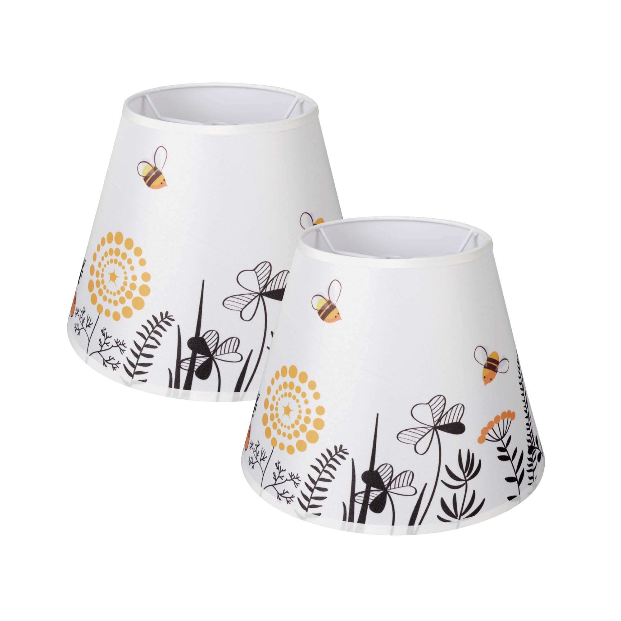Empire Style Round Lamp Shade Set of 2 - 6x10x7.5 Inches - Carro Home Collection Limited Edition - Perfect for Bedroom, Living Room & Dining Room Lighting Decor