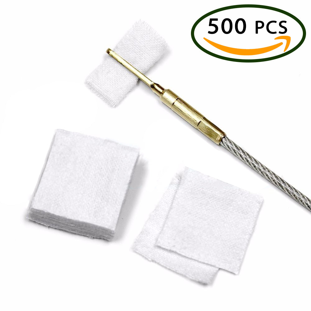 1 1/2 Inch Cotton Gun Cleaning Patches for .240 to .310 Caliber - 500 Count Bulk Pack - Perfect for Rifle, Pistol, and Shotgun Maintenance