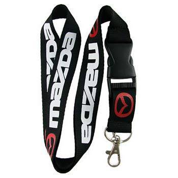 Mazda Zoom Lanyard - Black with White & Red Logo - Car Key Holder for Work ID Badge & Event Passes