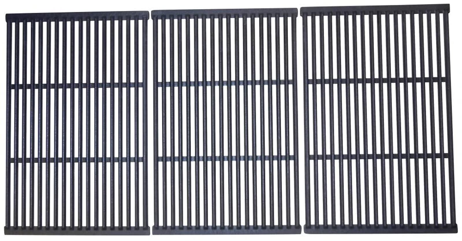 Music City Metals 66673 Matte Cast Iron Cooking Grid Replacement for Master Forge GR1008-015039 Gas Grill - Set of 3 | Durable Grill Grates for BBQ, Grilling Steaks & Outdoor Cooking