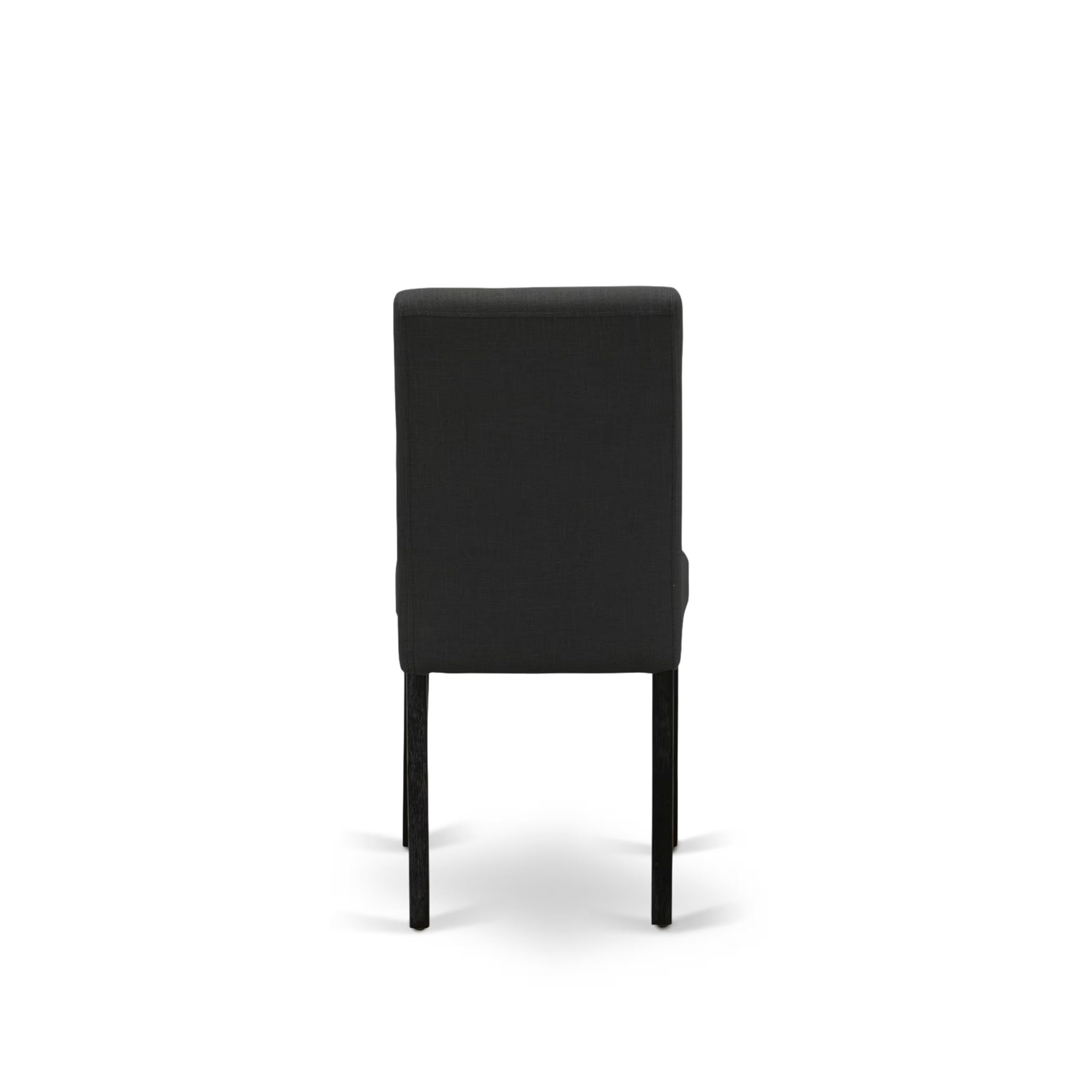 East West Furniture 5-Piece Dining Table Set for 4 - 36x60 Inch Rectangle Kitchen Table with V-Legs & 4 Black Linen Upholstered Chairs, Multi-Color - Perfect for Small Spaces, Breakfast Nooks, and Modern Apartments