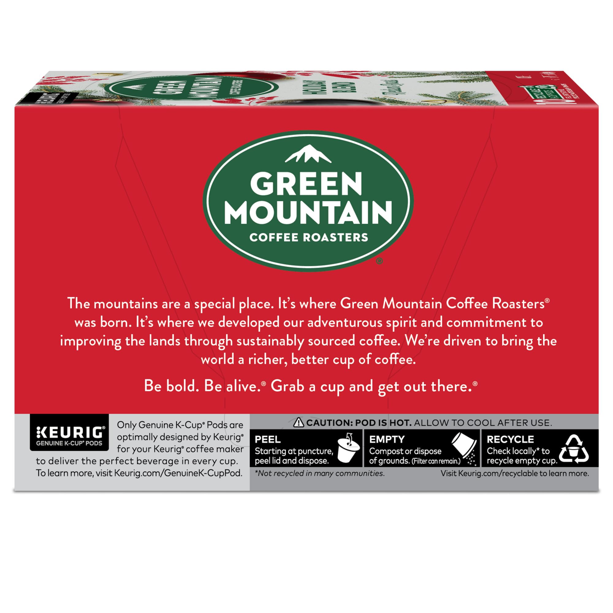 Green Mountain Coffee Roasters Holiday Blend K-Cups - 10 Count Single Serve Coffee Pods for Keurig Brewers - Perfect for Christmas Morning & Winter Gatherings