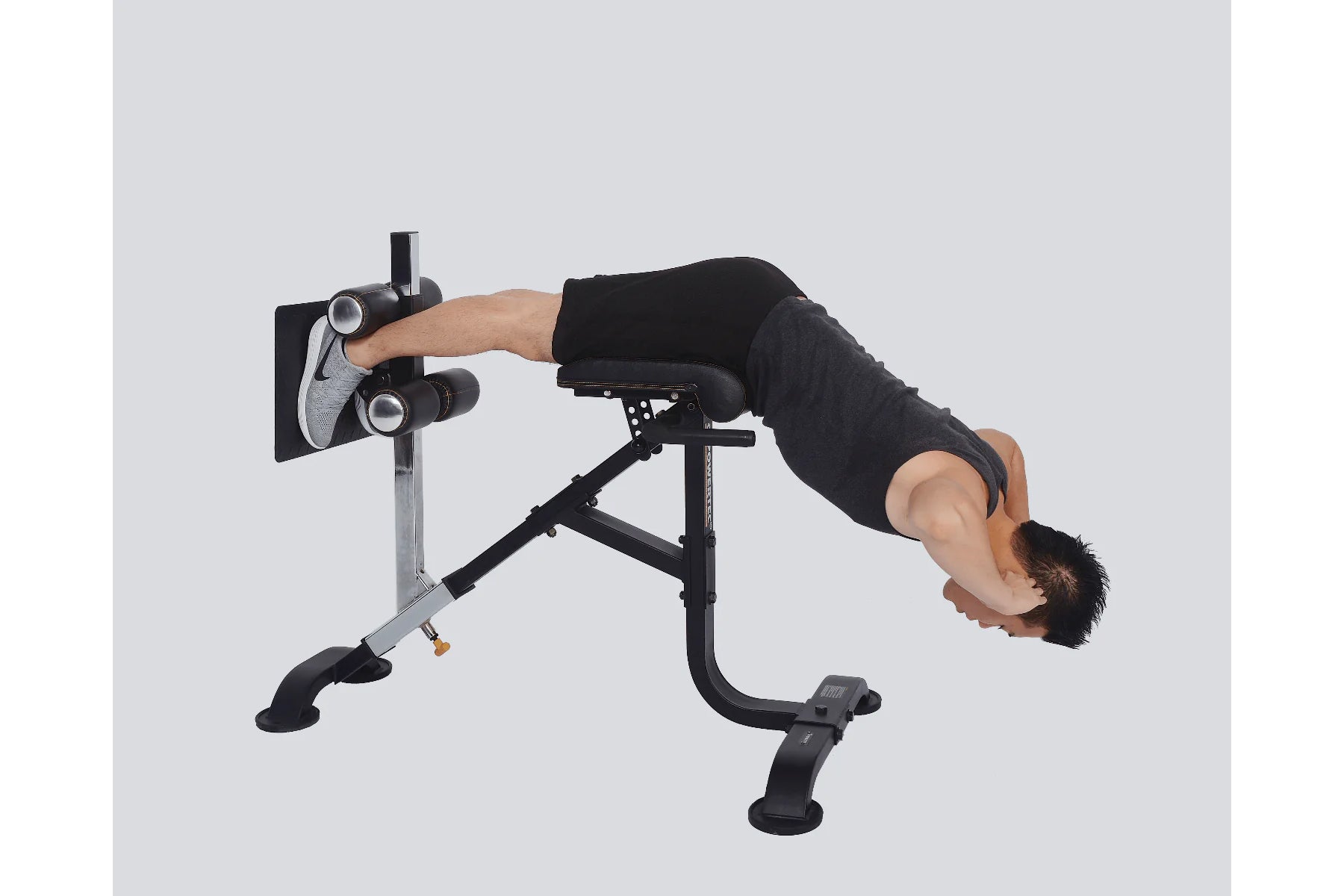 Powertec Dual Hyperextension and Ab Crunch Bench for Home Gym - Strengthen Core & Back - Perfect for Strength Training and Fitness Workouts
