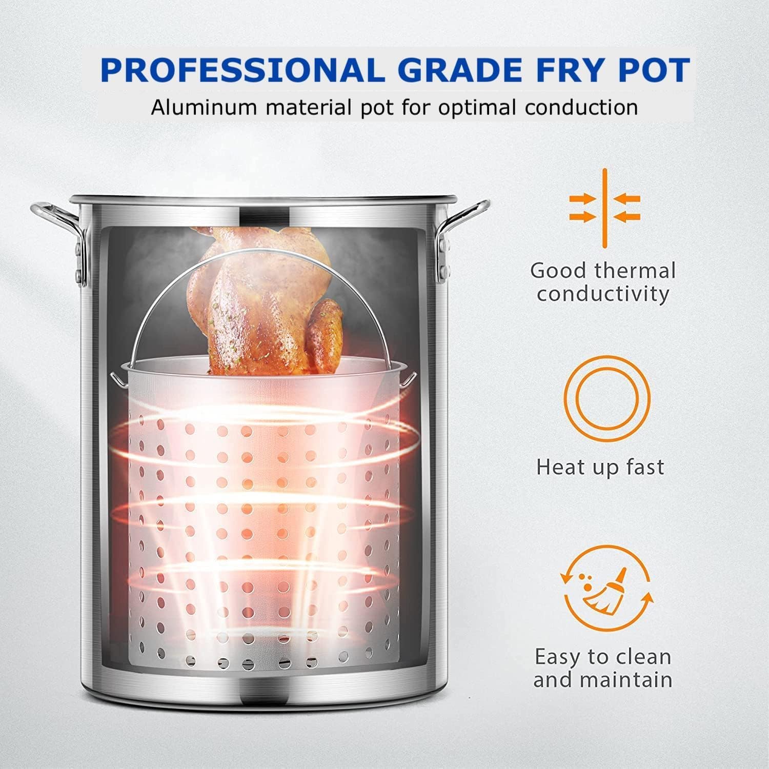 **3-in-1 Turkey Deep Fryer, Seafood Boiler & Fish Fry Kit with Propane Burner Stove - 30 QT & 10 QT Aluminum Pots & Steamer Basket - Perfect for Outdoor Cooking, Camping, Backyard BBQs & Tailgating**