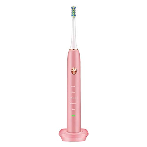 Rechargeable Electric Toothbrush with Soft Bristles - Magnetic Induction & Ultrasonic Cleaning - USB Charging for Home & Travel Use