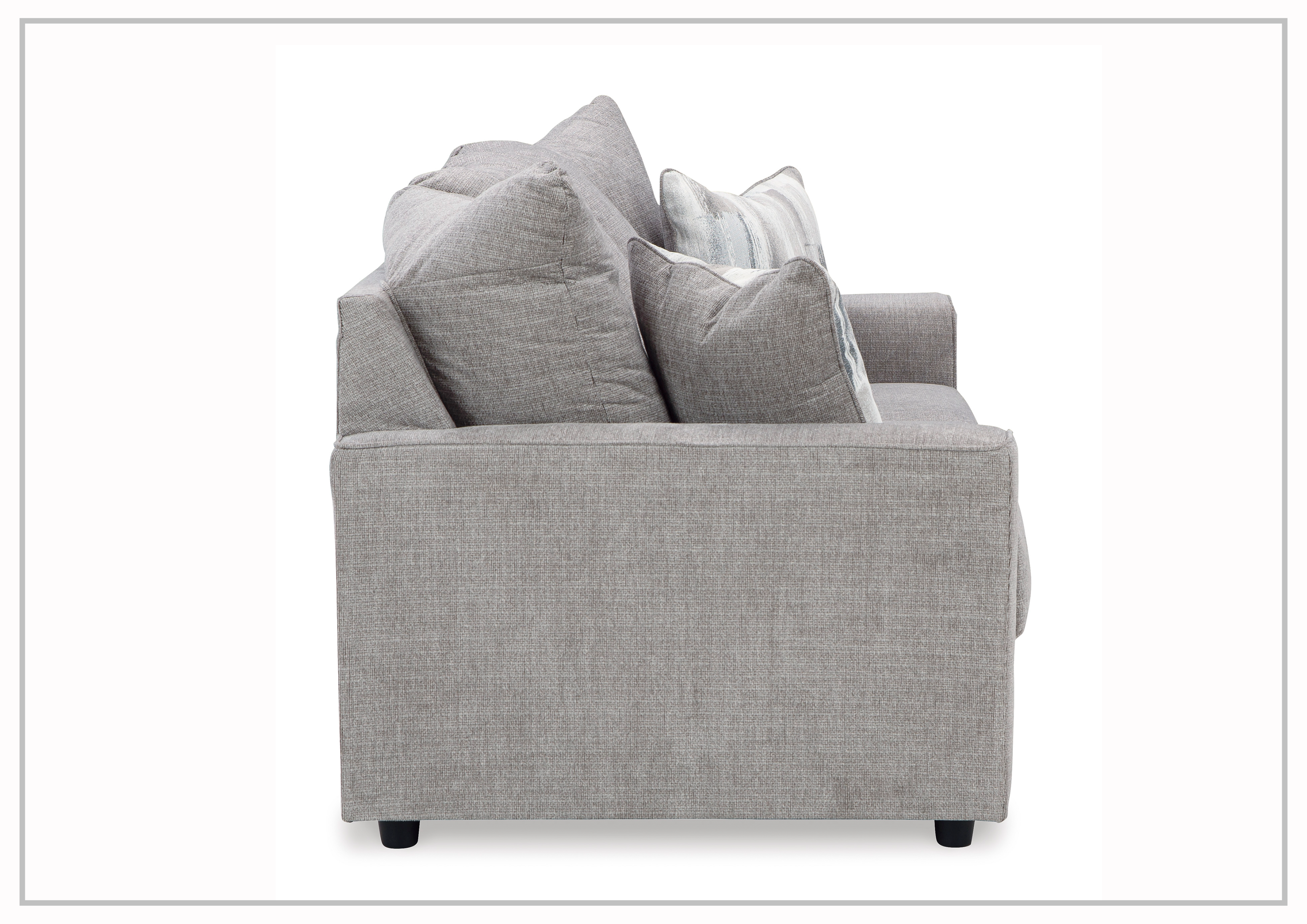 Gio Italia Silvano 3-Seater Fabric Sofa in Gray | Modern Living Room Furniture for Small Spaces & Apartments | Comfortable Couch for Relaxing & Entertaining