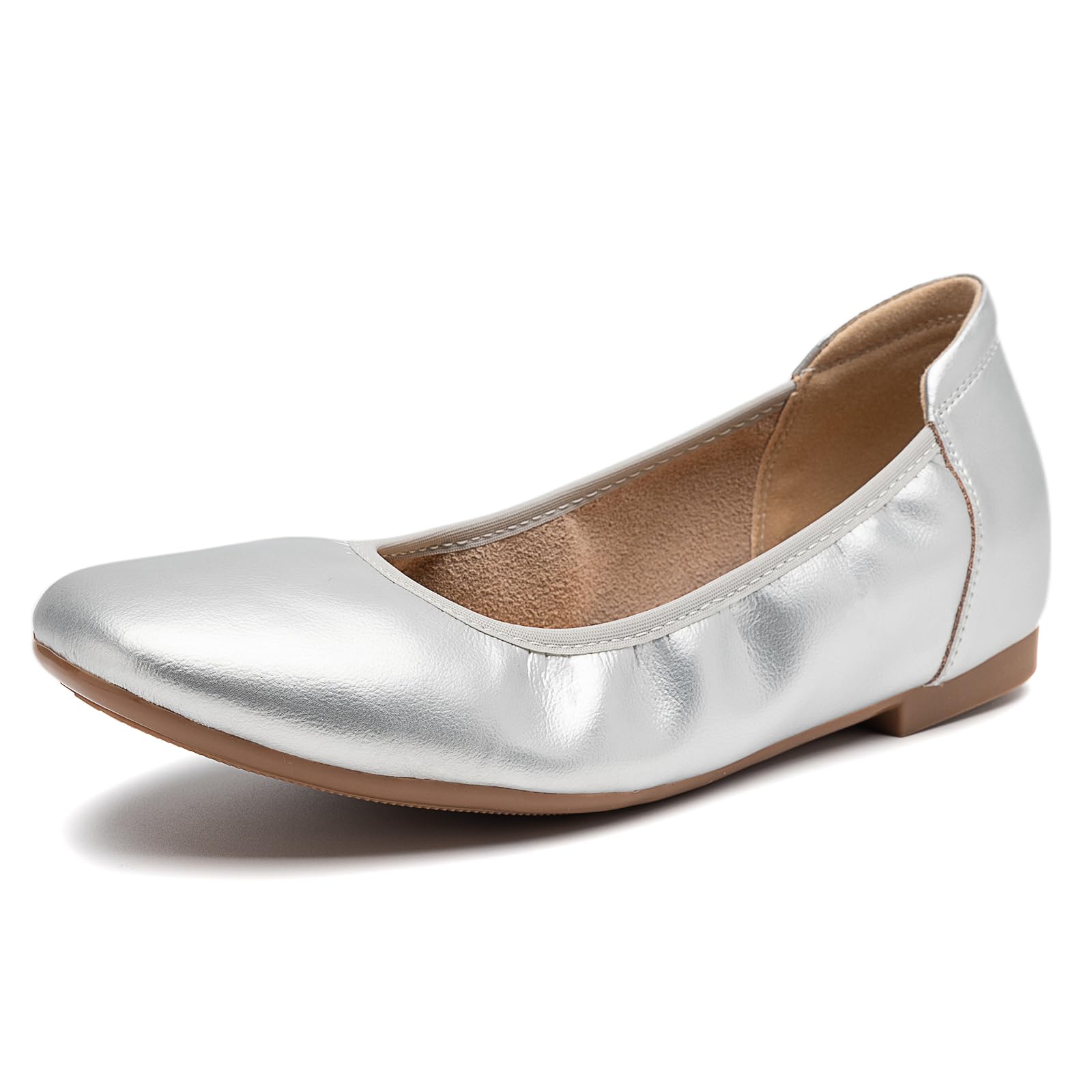 Women's Foldable Ballet Flats - Classic Round Toe Slip-On Dress Shoes for Office & Casual Wear | Comfortable Work Shoes for Women | Perfect for Commuting, Travel & Everyday Use