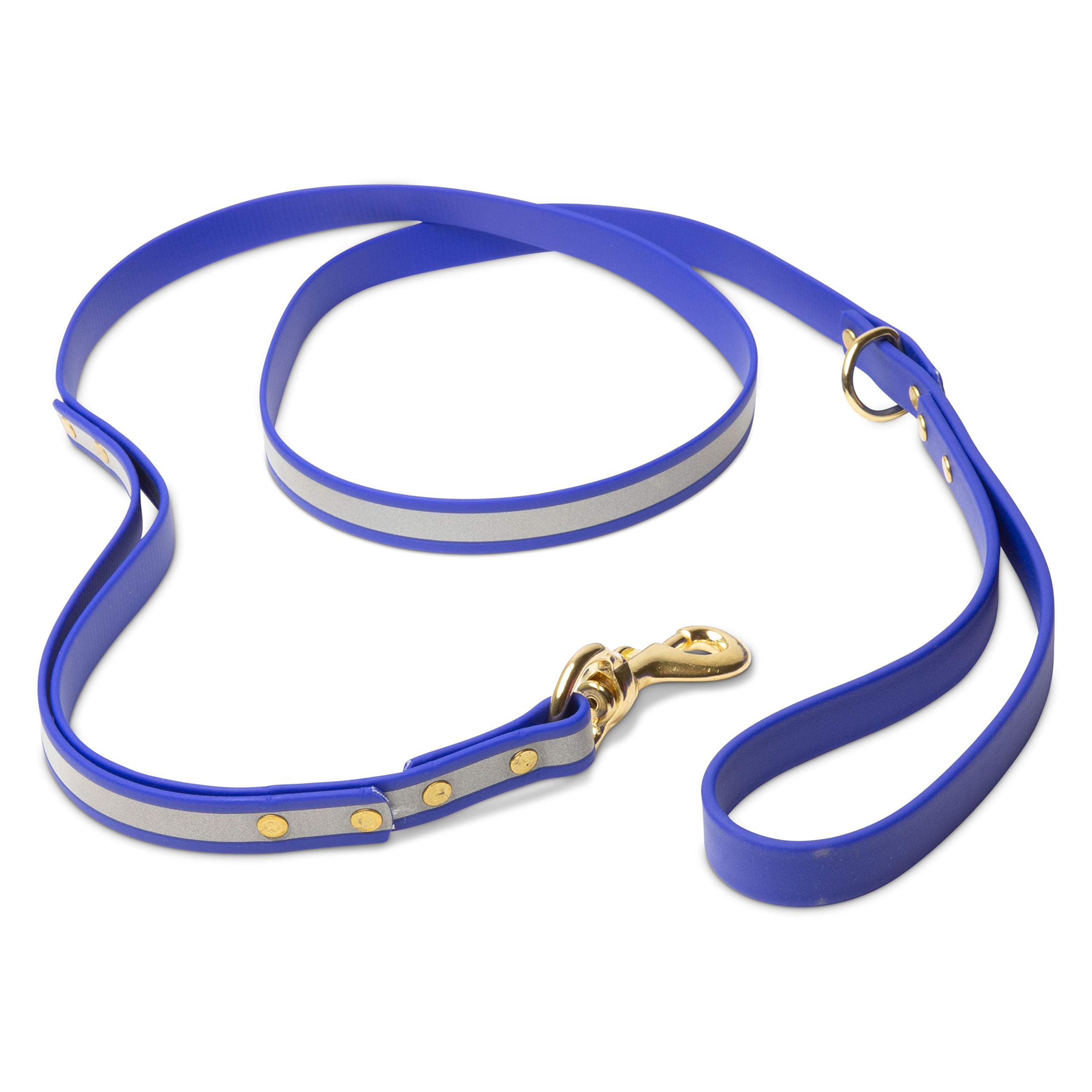 **Premium Reflective Biothane Dog Leash with Double Handle & Poop Bag Holder – Adjustable for Small & Medium Dogs – Matching Collar Set for Walking, Running & Outdoor Adventures**