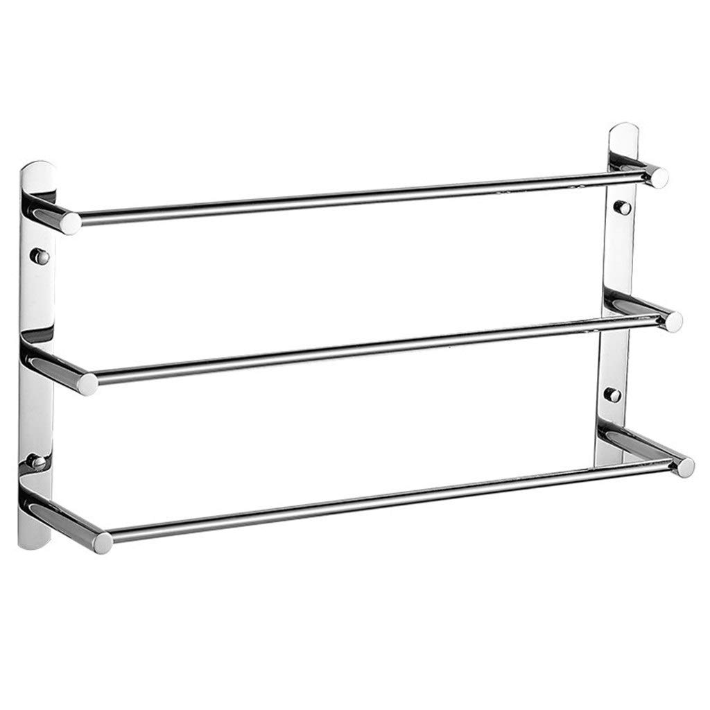 3-Tier Bathroom Shelf Organizer - Durable Silver Hanging Storage Rack for Soap, Towels & Kitchen Spices (31.5 x 11.8 x 2.1 inches) - Perfect for Shower, Vanity & Pantry Organization