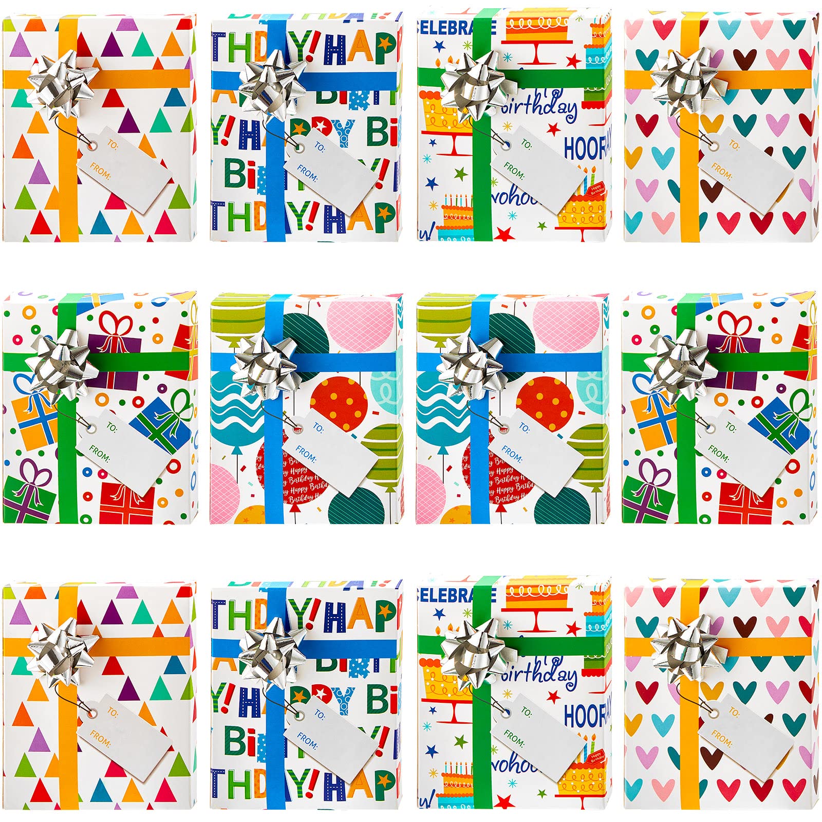 12-Piece Gift Card Box Set - Elegant Birthday Present & Greeting Card Holder with 12 Wrapping Bows - Mini Favor Boxes for Holiday Parties, Baby Showers & Wedding Favors - Perfect for Gift Wrapping, Party Decorations & Special Occasions
