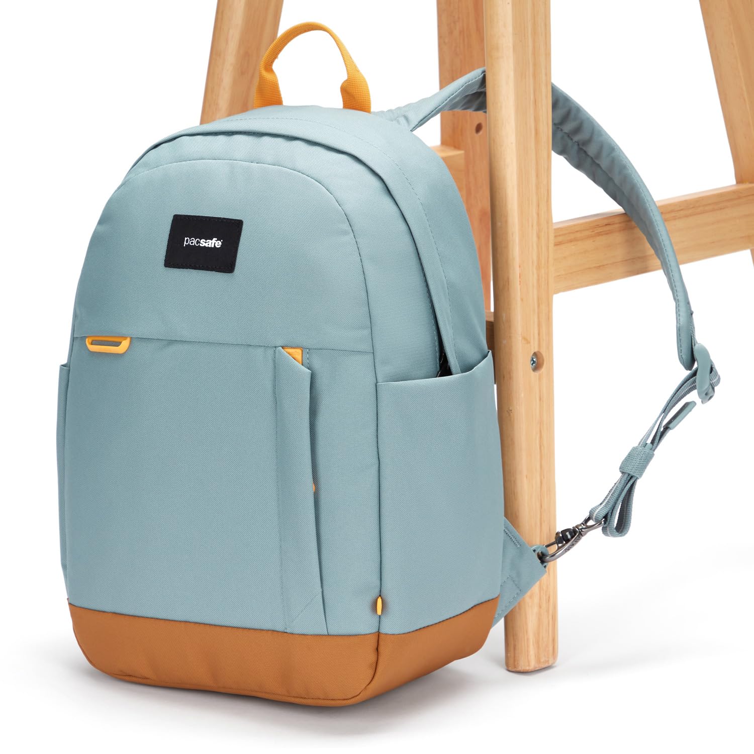 Pacsafe GO 15L Anti-Theft Travel Backpack - Lightweight & Secure Daypack for Commuters, Students & Tourists | RFID Protection & Cut-Resistant Straps | Perfect for Urban Travel, Daily Commute & Campus Use (Fresh Mint)